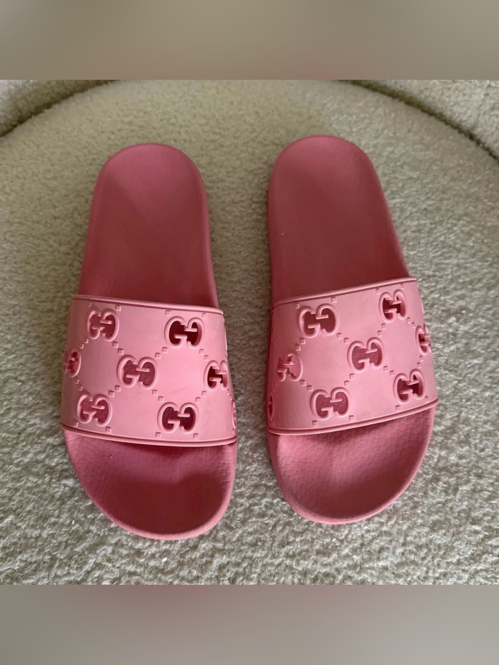 Gucci Pink Slide Sandals